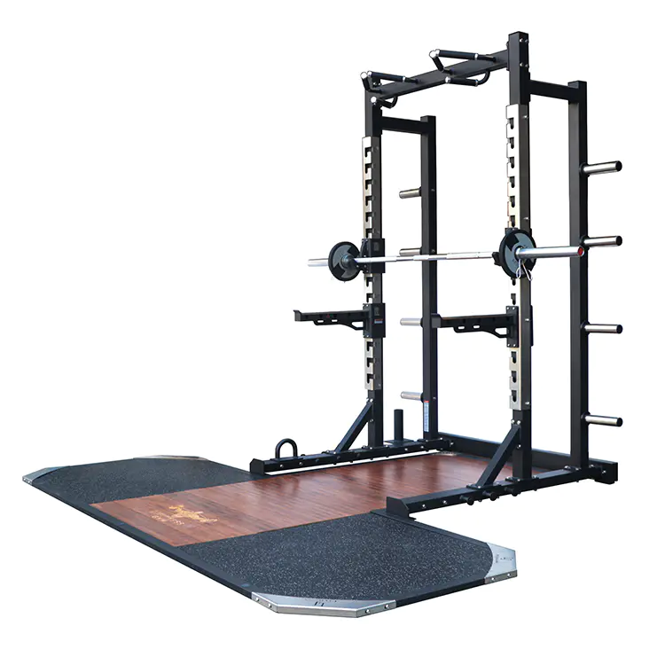 LJ-5911B Squat rack with weightlifting platform